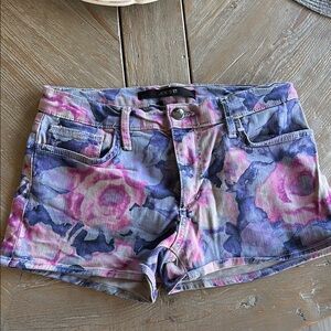 Joe's Jeans Vibrant Pink and Blue Jean Shorts